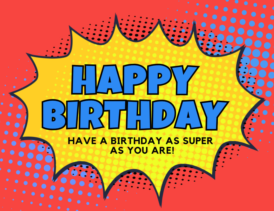 Superhero Birthday Card