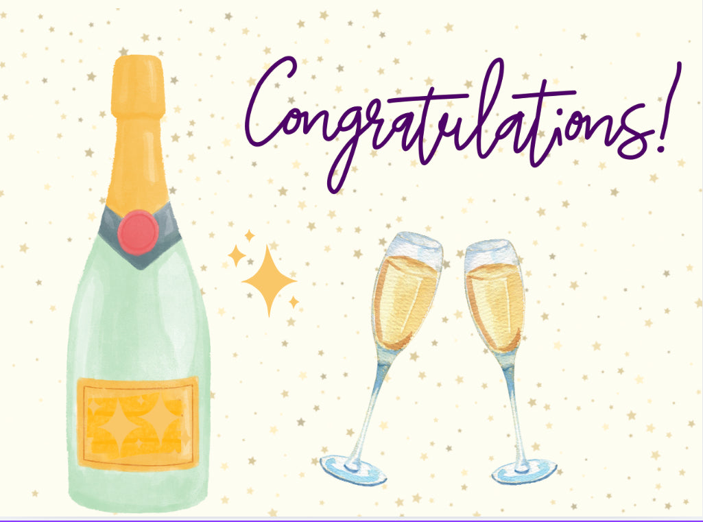 Congratulations Champagne Card