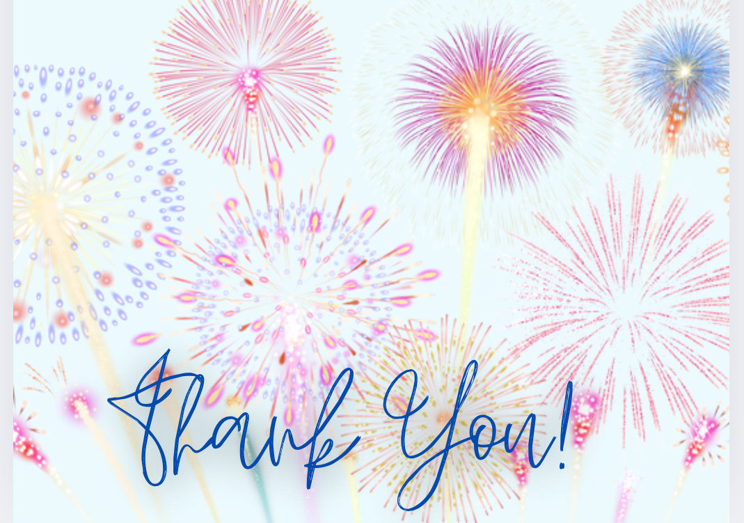 Thank You Fireworks Card