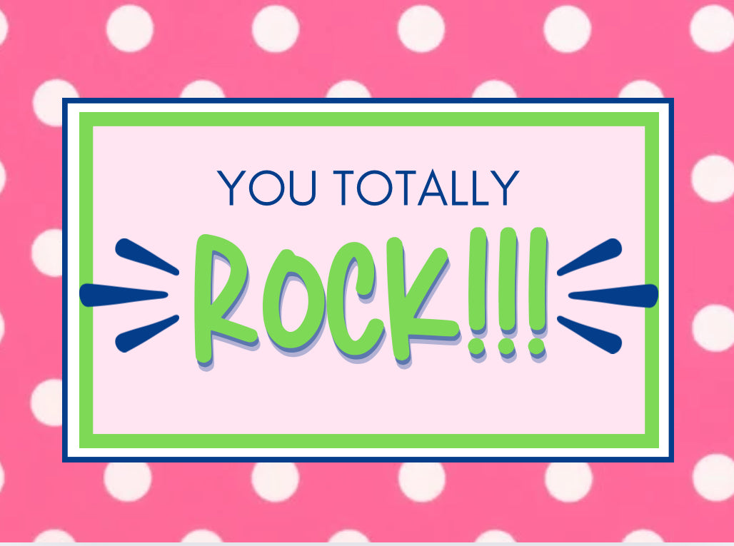 You Totally Rock Card (Pink)