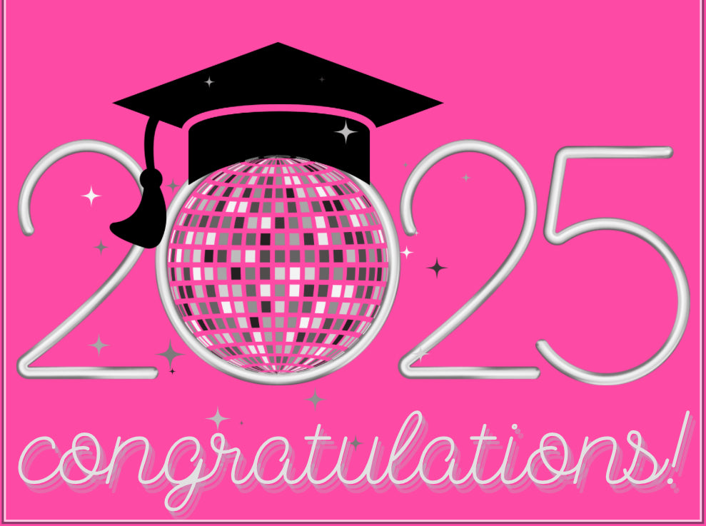 Disco Ball Graduation Card