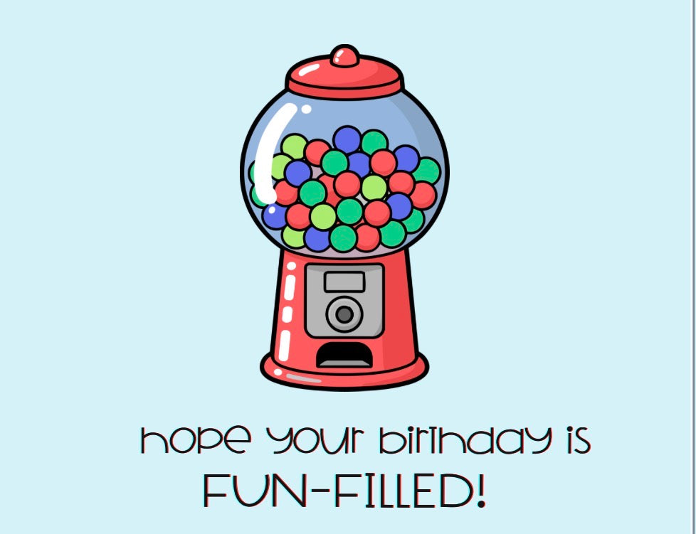 Birthday Gumball Card