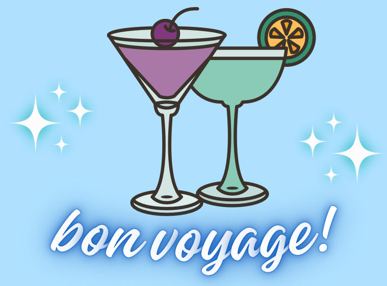 Bon Voyage Drinks Card