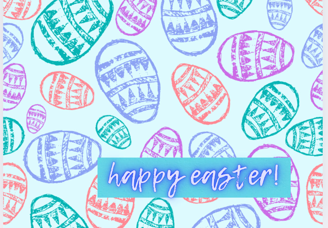 Easter Eggs Graffiti Card