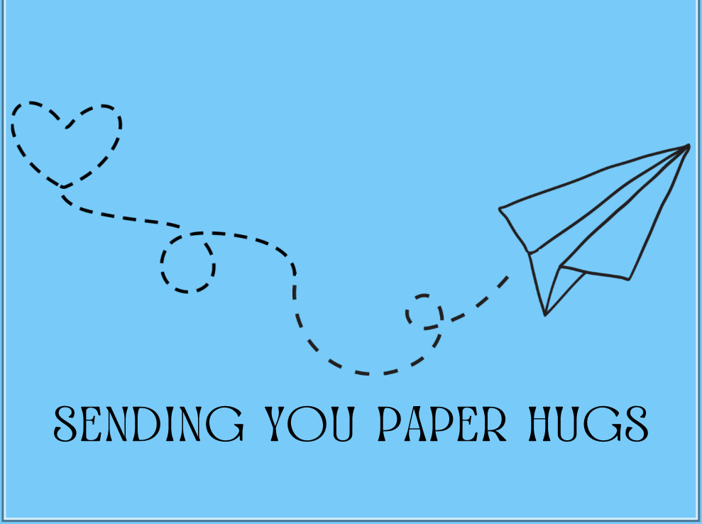 Paper Airplane Hugs Card