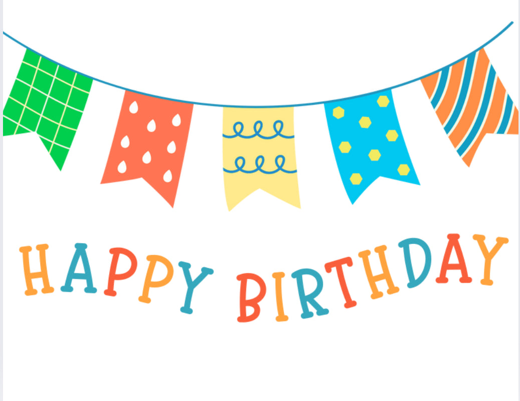 Birthday Banner Wavy Card