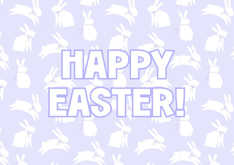 Happy Easter Bunny Background Card