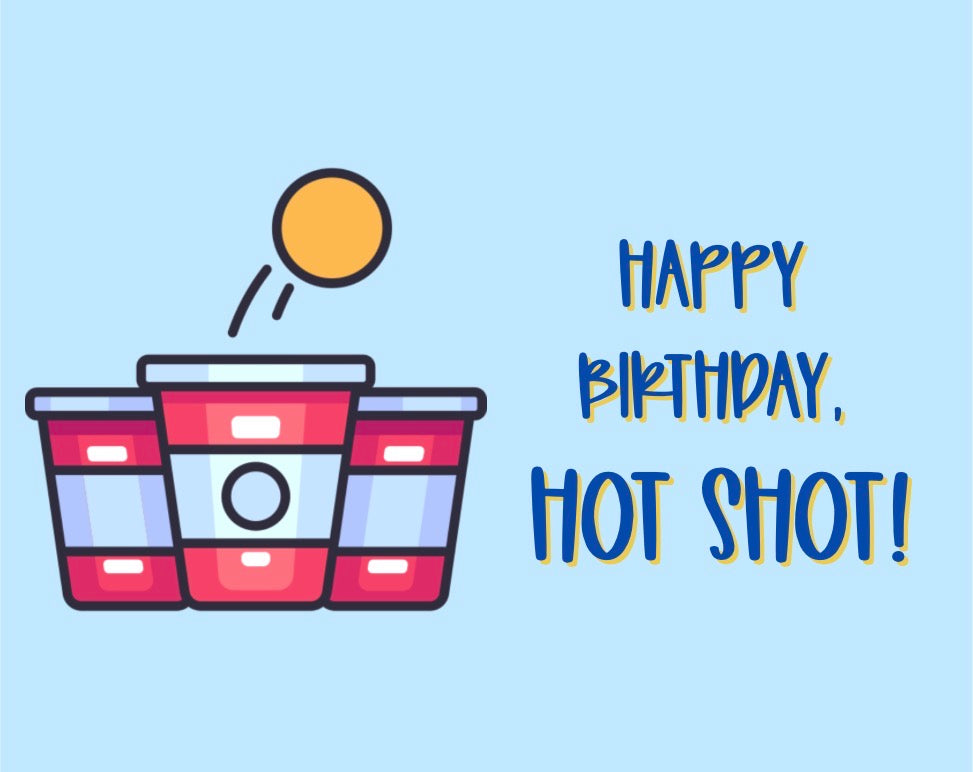 Beer Pong Birthday Card
