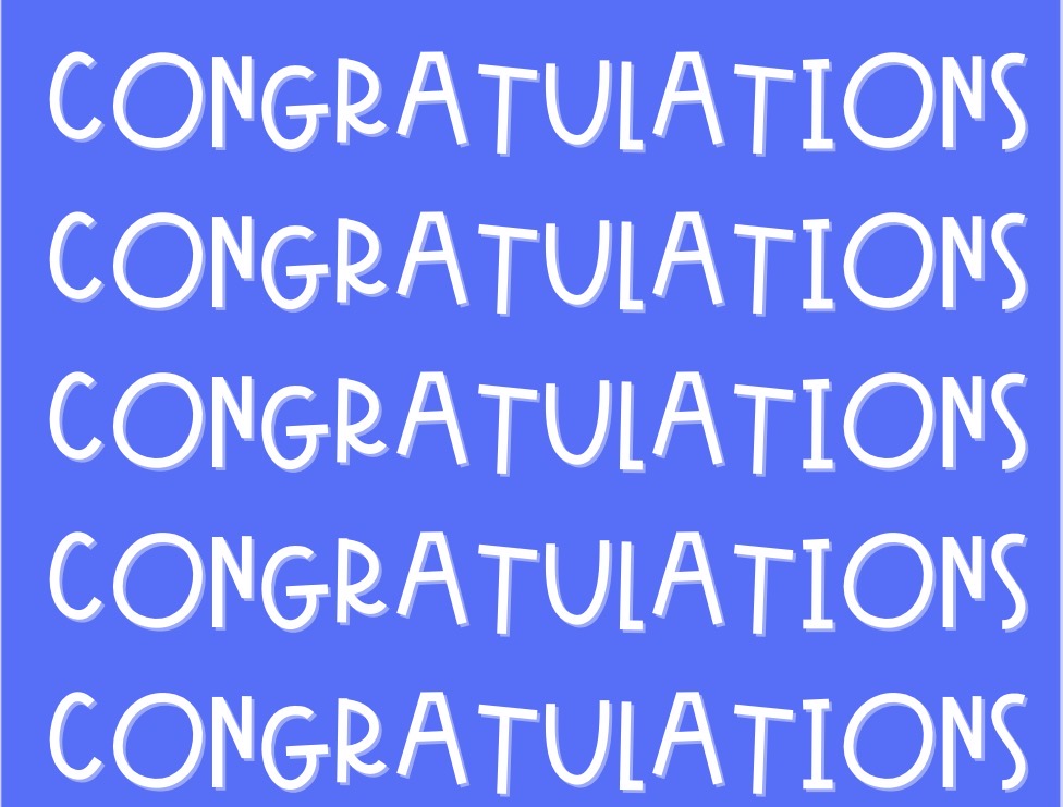 Congratulations (blue) Card
