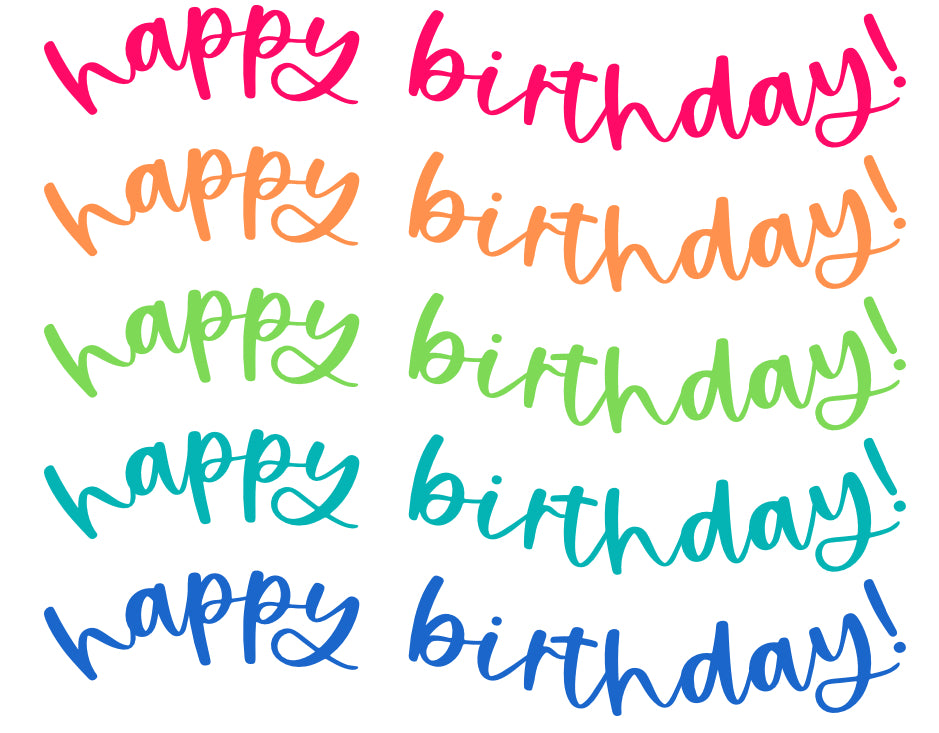 Wavy Rainbow Birthday Card