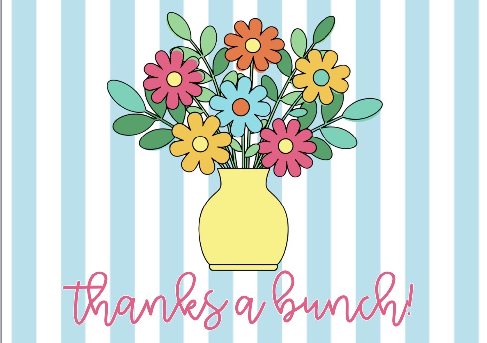 Thanks a Bunch Flowers Card