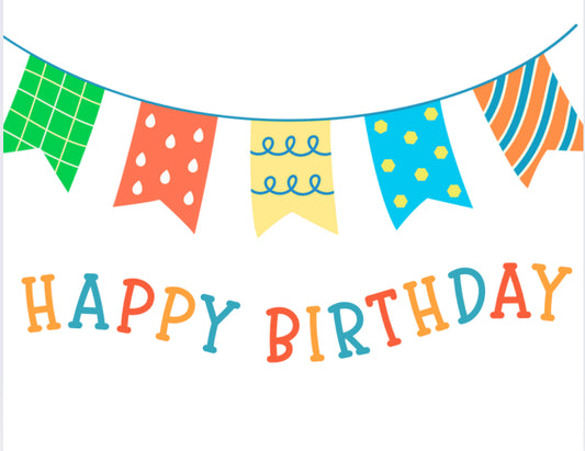 Birthday Banner Wavy Card
