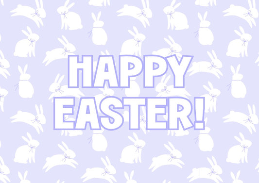 Happy Easter Bunny Background Card