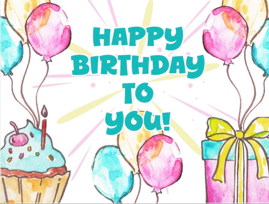 Watercolor Birthday Card
