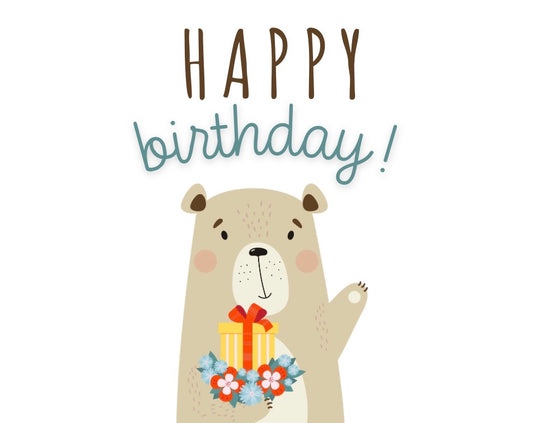 Bear Birthday Card