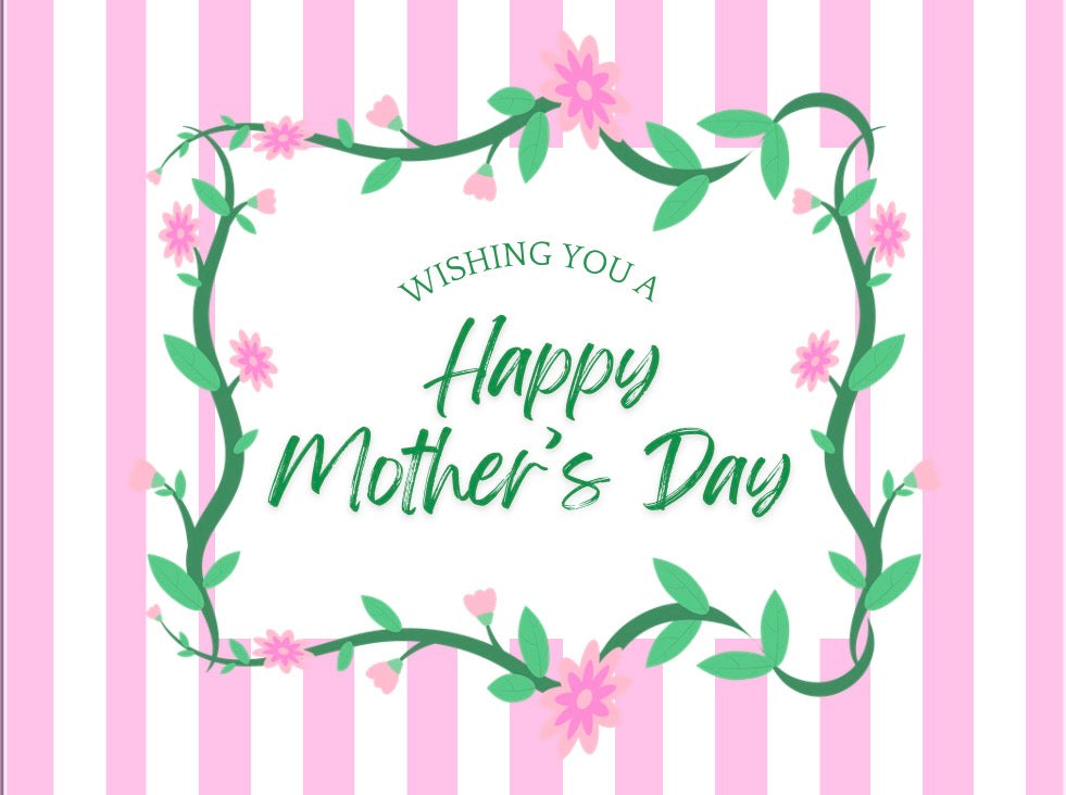 Mother's Day Pink Stripes Card