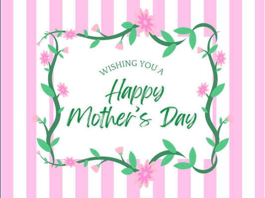 Mother's Day Pink Stripes Card