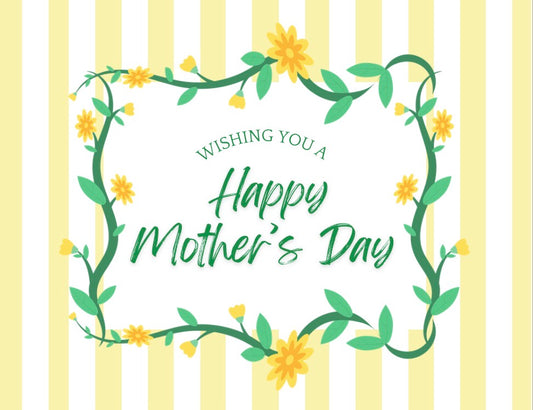 Mother's Day Yellow Stripes Card