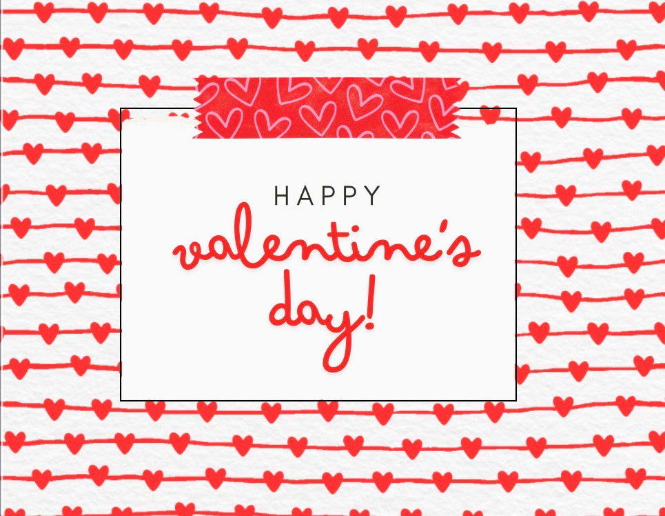 Valentine's Note Tape Card