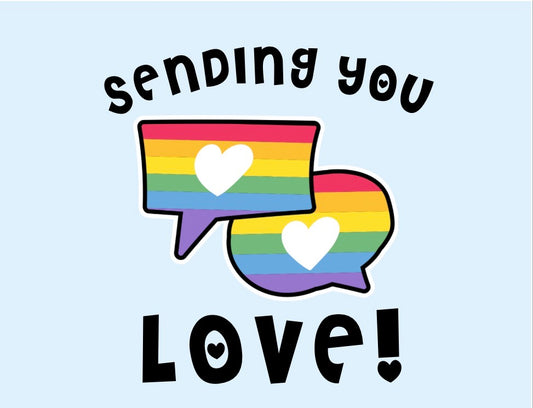 Sending You Love Rainbow Speech Bubbles Card