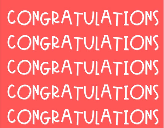 Congratulations (red) Card
