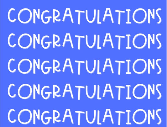 Congratulations (blue) Card