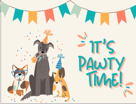 Dogs Paw-ty Card