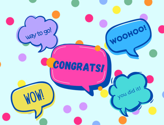 Congratulations Speech Bubbles Card