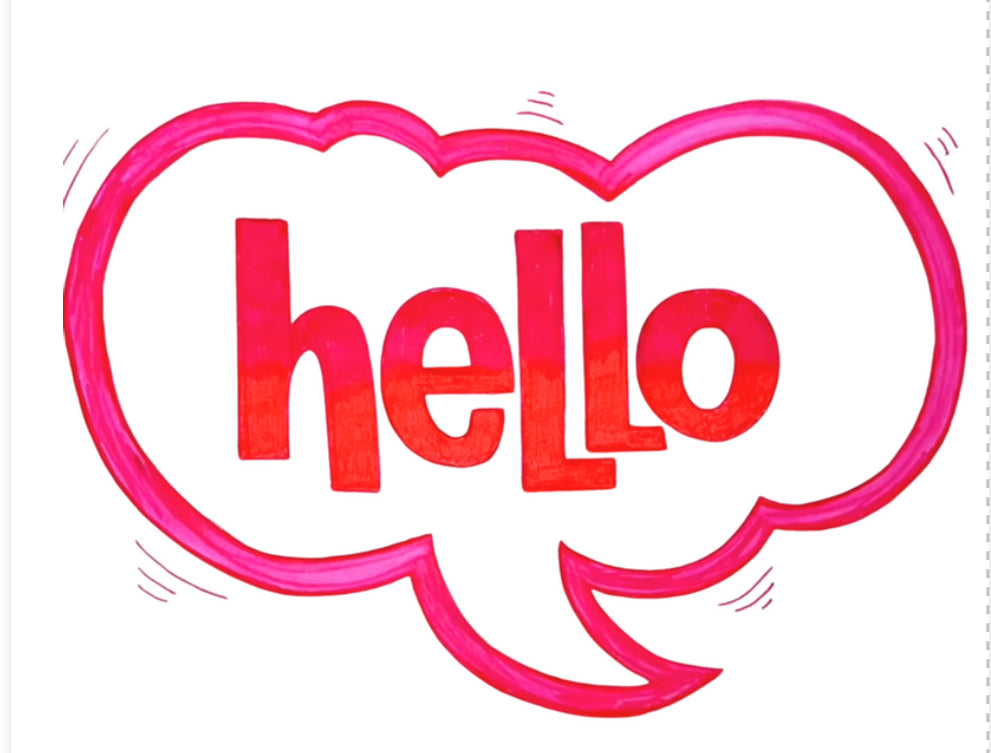 Hello Speech Bubble Card