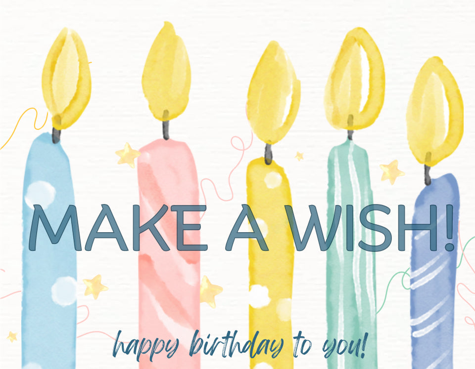 Make A Wish Candle Birthday Card