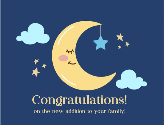 Congratulations Baby (Moon and Stars) Card