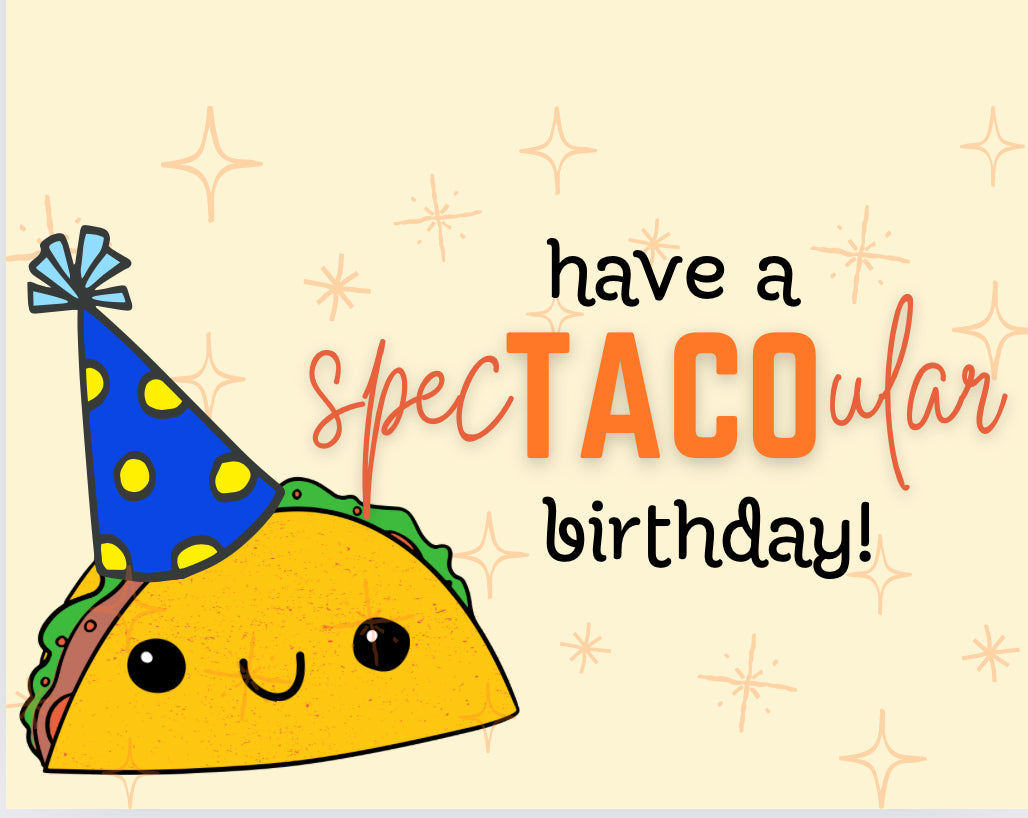 TACO Birthday Card