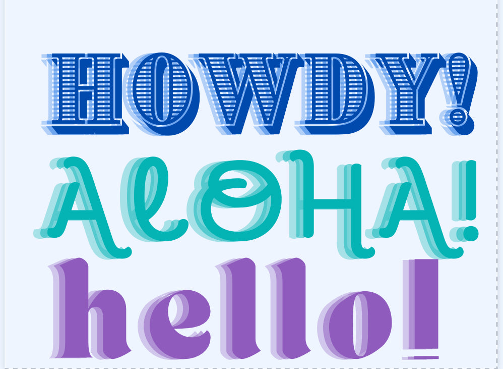 Howdy Hello Aloha Card