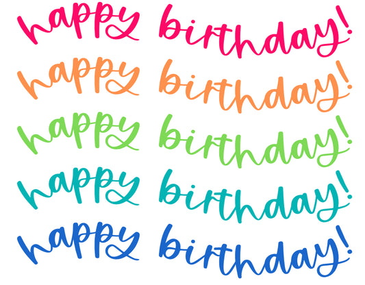Wavy Rainbow Birthday Card