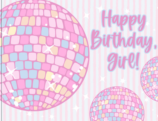Disco Happy Birthday Card