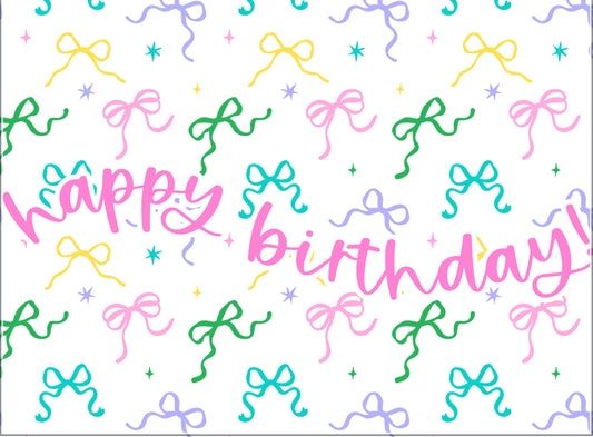 Bows Birthday Card
