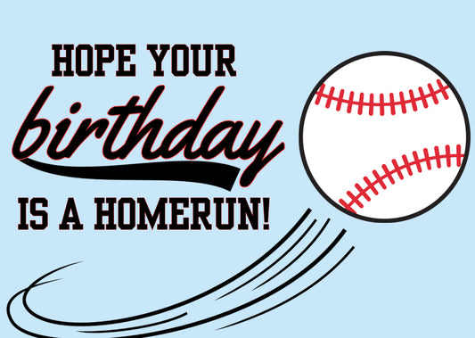 Homerun Birthday Baseball Card