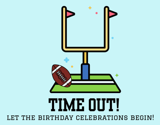 Time Out Football Birthday Card