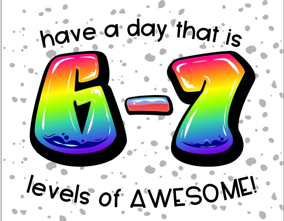 6 7 Graffiti Card