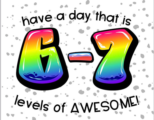 6 7 Graffiti Card