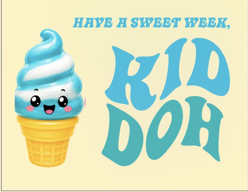 (Blue) Sweet Week Kid-doh Card