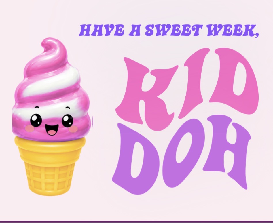 (Pink) Sweet Week Kid-doh Card