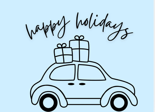 Car Happy Holidays Card