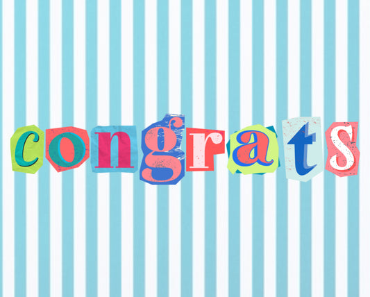 Congrats (Cut Out Letters)