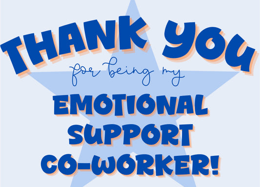 Emotional Support CoWorker Blue