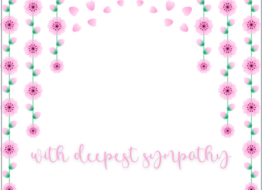 Pink Floral Deepest Sympathy