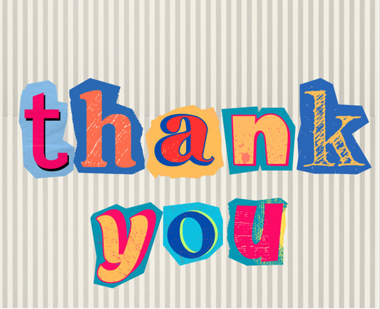 Thank You (Cut Out Letters)