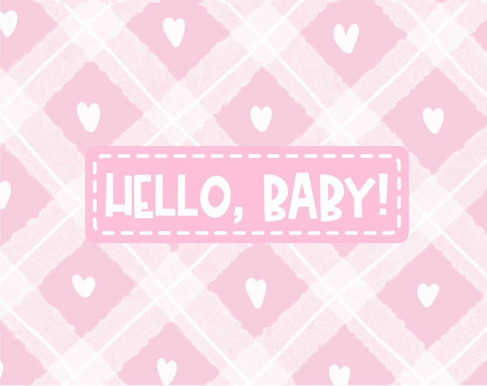 Hello Baby (Pink Plaid)