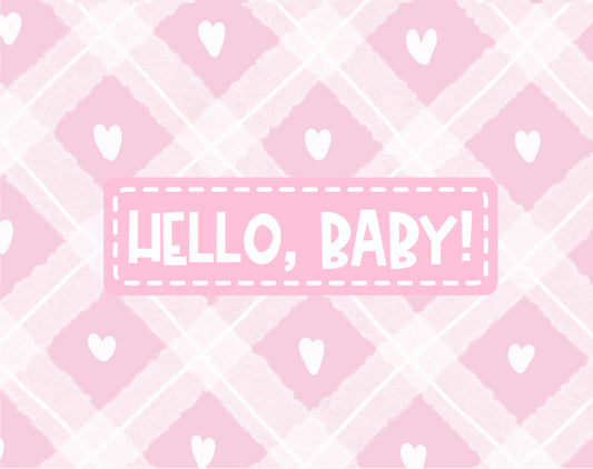 Hello Baby (Pink Plaid)