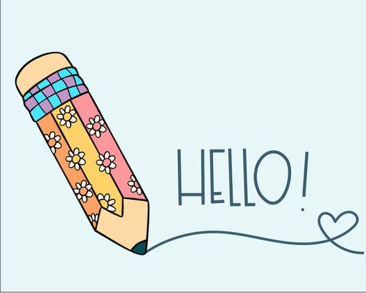 Hello Pencil Card